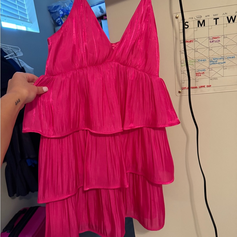 Pink Tiered Dress